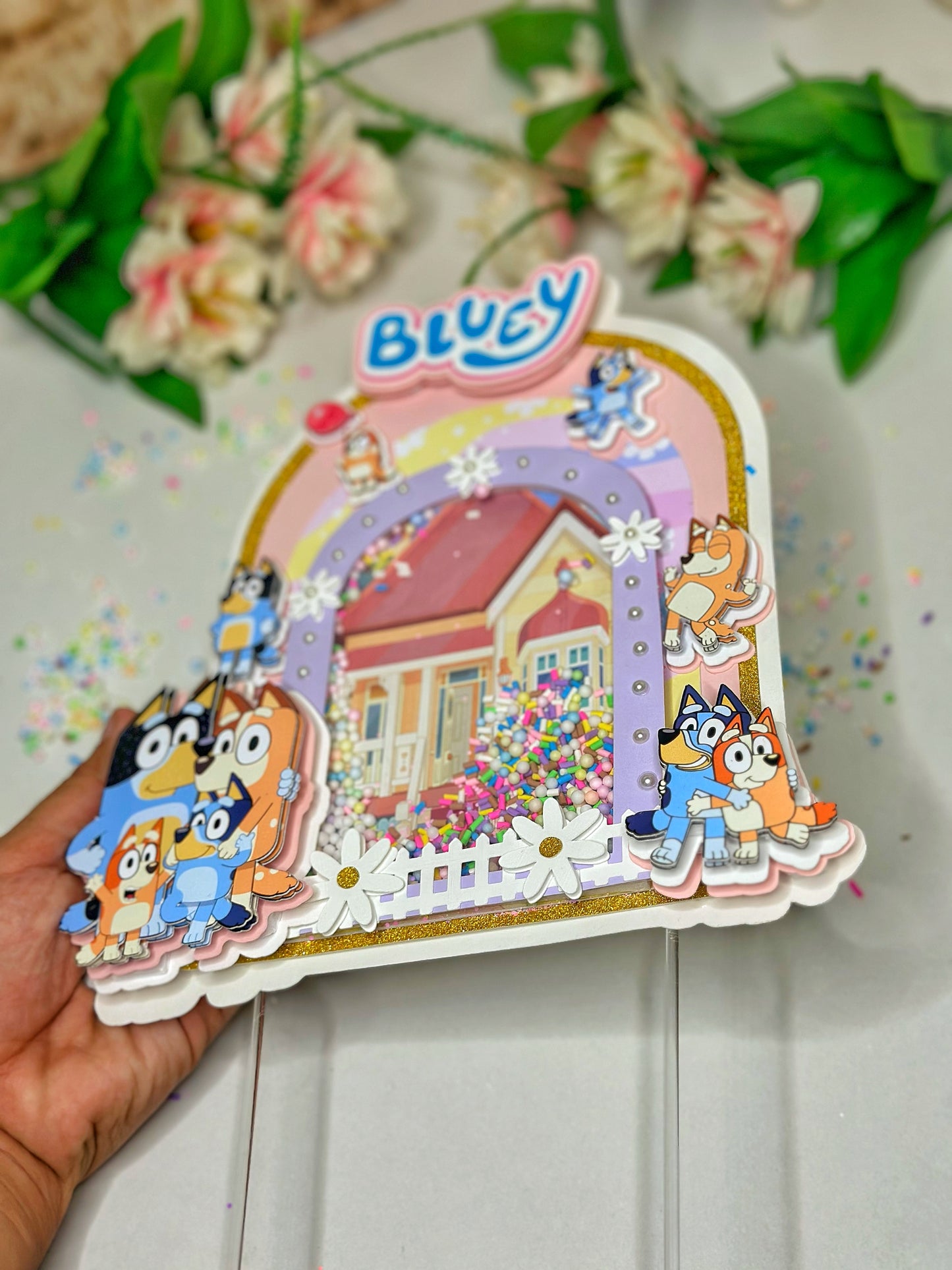 Bluey Cake Topper niña